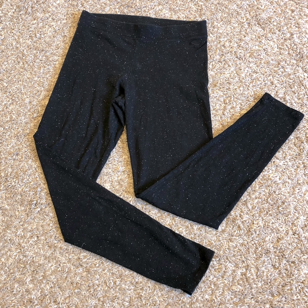 PINK VS leggings black w/white fleck Medium